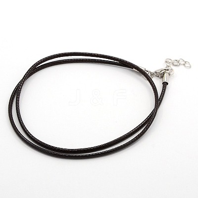 Waxed Cord Necklace Making X-MAK-F003-07-1