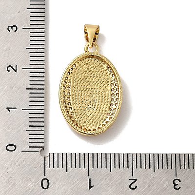 Rack Plating Brass Micro Pave Cubic Zirconia with Synthetic Opal Pendants KK-D088-12G-1