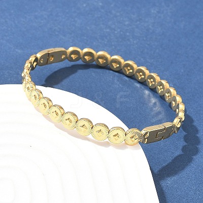 304 Stainless Steel Bangles for Women AJEW-P127-04G-1