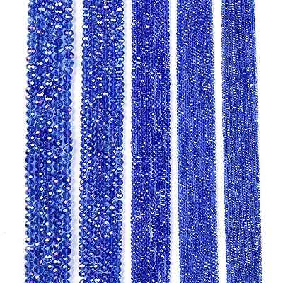 Electroplate Glass Beads Strands EGLA-A044-T8mm-B31-1