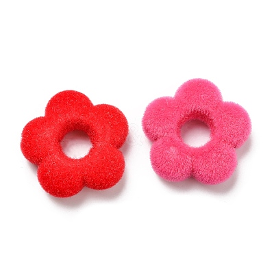 Flocky Acrylic Bead Frames OACR-E020-11-1