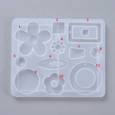 DIY Dangle Earring Accessories Silicone Molds DIY-D049-15-1