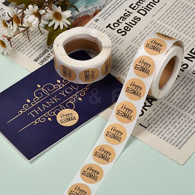 Self-Adhesive Kraft Paper Gift Tag Stickers X-DIY-G013-A18-1