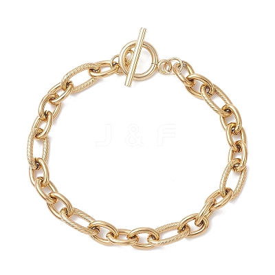 304 Stainless Steel Figaro Chain Bracelets for Women Men BJEW-JB12899-1