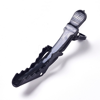 Plastic Alligator Hair Clips OHAR-WH0016-09E-1