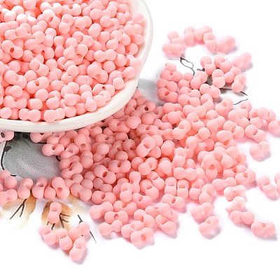 Rubberized Style Glass Seed Beads SEED-Z003-01A-1