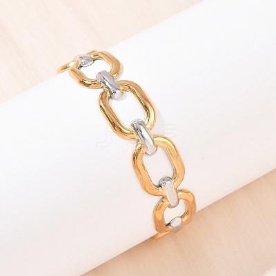 304 Stainless Steel Cuff Bangles for Women BJEW-G757-04GP-1