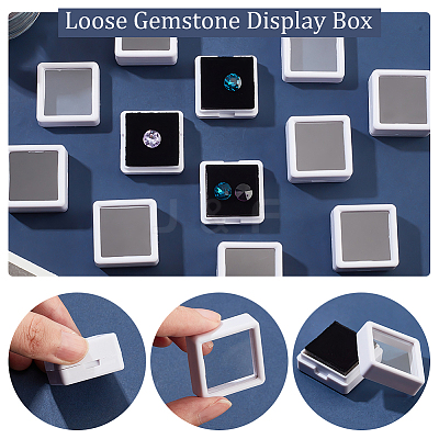 Plastic Loose Diamond Display Boxes CON-WH0087-55B-1