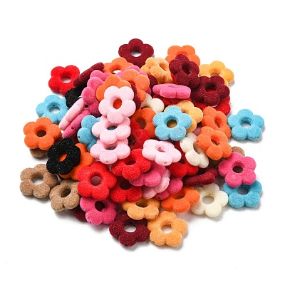 Flocky Acrylic Bead Frames X-OACR-E020-11-1