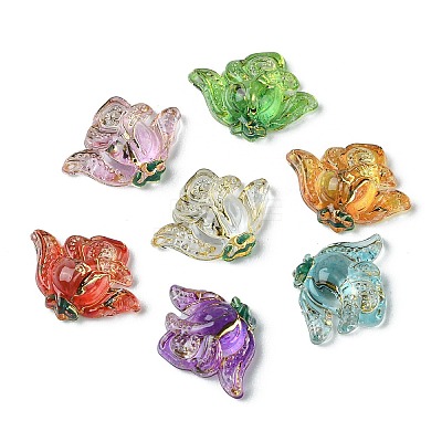 Translucent Resin Cabochons RESI-E039-08-1