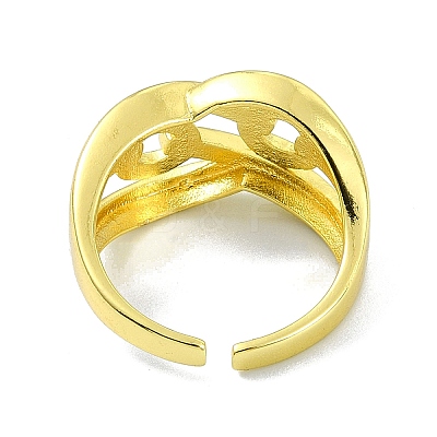 Brass Open Cuff Ring RJEW-B051-13G-1