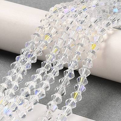 Transparent Electroplate Glass Beads Strands LS-EGLA-A039-T3mm-L13-1