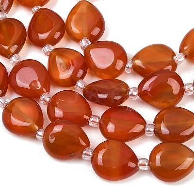 Natural Carnelian Beads Strands G-K393-E02-10x12-1