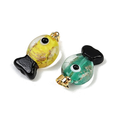 Handmade Lampwork Pendants X1-LAMP-A007-01G-04-1
