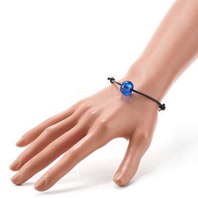 European Glass Large Hole Beads Bracelet for Teen Girl Women BJEW-JB06845-1