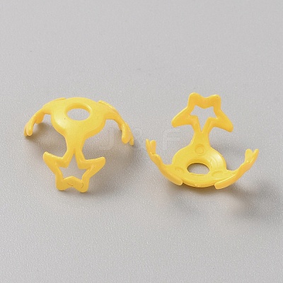 Hollow Acrylic Beads Caps DIY-WH20002-29F-1