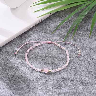 Adjustable Nylon Thread Braided Bead Bracelets BJEW-JB05658-01-1