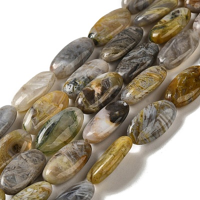 Natural Bamboo Leaf Agate Beads Strands G-NH0014-B01-03-1