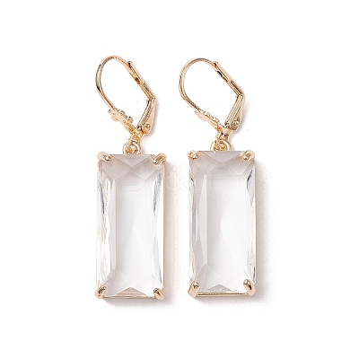 Glass Leverback Earring EJEW-C077-03KCG-02-1