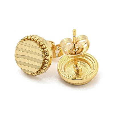 Brass Ear Studs EJEW-P261-06G-1