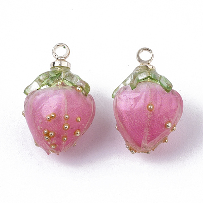 Handmade Flower Epoxy Resin Pendants KY-S163-103C-1