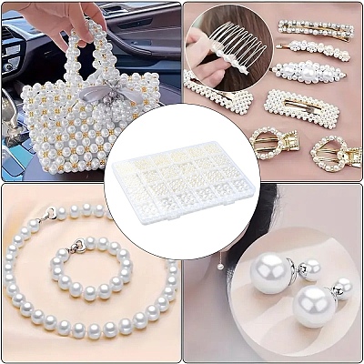 4 Styles ABS Plastic Imitation Pearl Beads KY-YW0001-72B-1