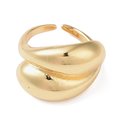 Brass Open Cuff Ring RJEW-R143-01A-G-1