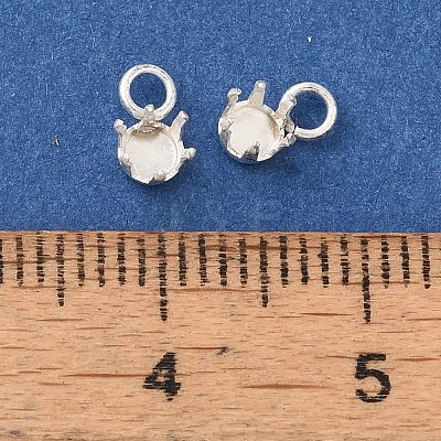 Ion Plating(IP) 304 Stainless Steel Charms Rhinestone Claw Settings LS-X-STAS-U025-02A-S-1