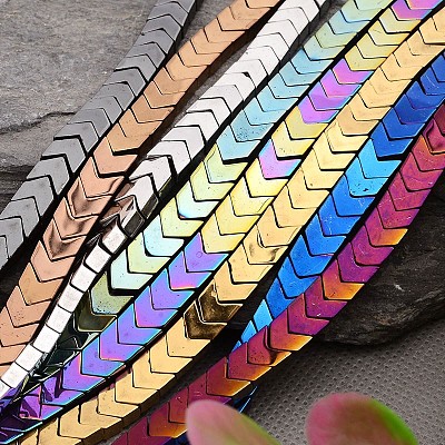 Electroplated Arrows Non-magnetic Synthetic Hematite Bead Strands G-E295-10-1