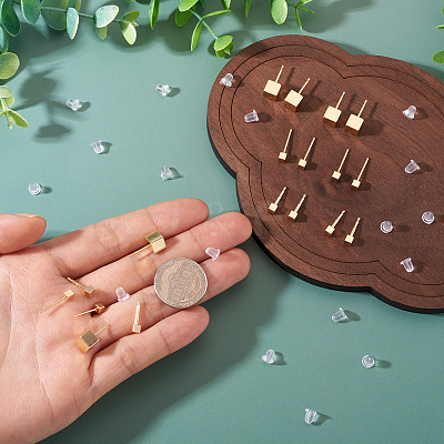 Brass Stud Earrings for Women EJEW-TA0001-67-1