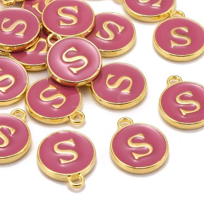 Golden Plated Alloy Enamel Charms ENAM-S118-08S-1