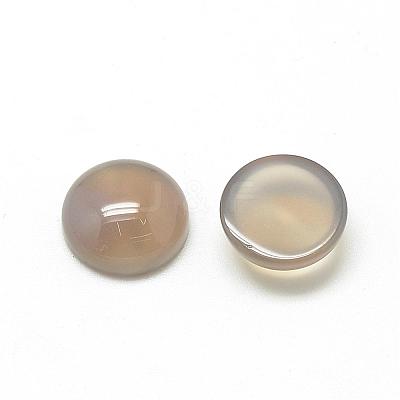 Natural Gray Agate Cabochons G-R416-6mm-15-1