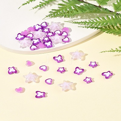 200Pcs 5 Styles Transparent Acrylic Beads TACR-FS0001-54D-1