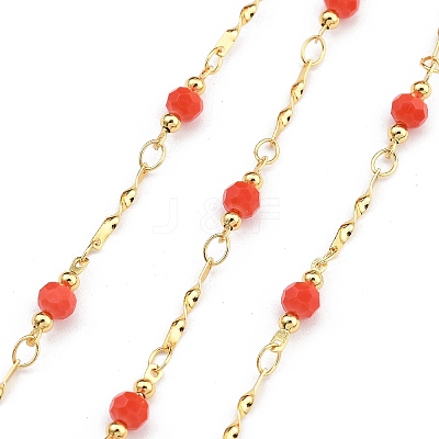 Brass Round Link Chains KK-D368-01G-B-1