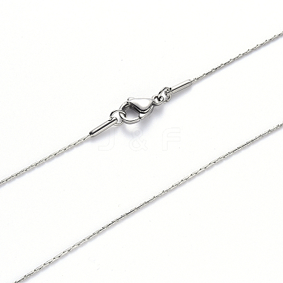 Non-Tarnish 304 Stainless Steel Boston Link Chain Necklace NJEW-S420-005C-P-1