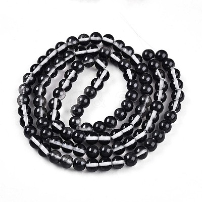Baking Paint Transparent Glass Beads Strands DGLA-N011-8mm-10-1