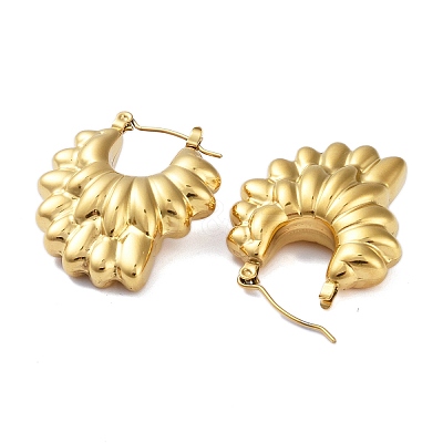 304 Stainless Steel Hoop Earrings EJEW-K272-03G-1