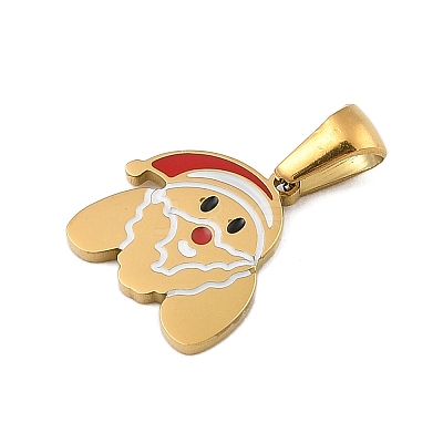 Christmas Theme 304 Stainless Steel Pendants STAS-R007-01M-G-1