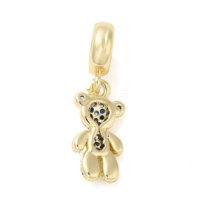 Rack Plating Brass with Cubic Zirconia Pendants KK-Q784-11G-1