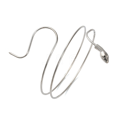 Alloy Upper Arm Open Cuff Bangles for Women LS-BJEW-U037-01A-P-1