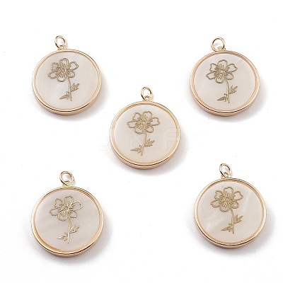Natural Freshwater Shell Pendants BSHE-E028-07KCG-1