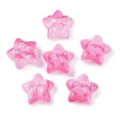 Transparent Spray Paint Glass Beads GLAA-H035-02C-1