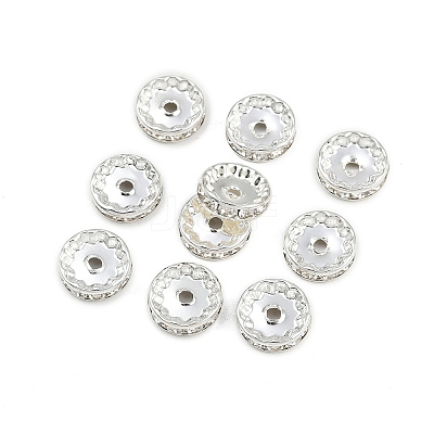 Brass Rhinestone Spacer Beads X-RB-A014-Z12mm-01S-1