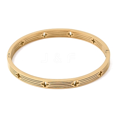 304 Stainless Steel Hinged Bangles BJEW-D408-27G-1
