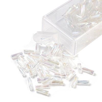 10G Ceylon Glass Twist Bugle Beads X-SEED-L012-01I-1