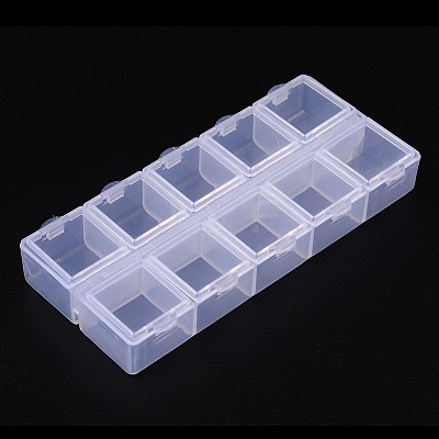 Cuboid Plastic Bead Containers CON-N007-02-1