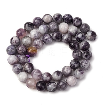 Natural Lepidolite Beads Strands X-G-G284-A02-8mm-1