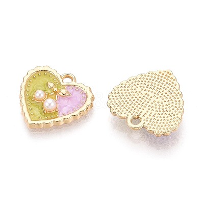 Alloy Enamel Pendants PALLOY-T092-38G-03-1