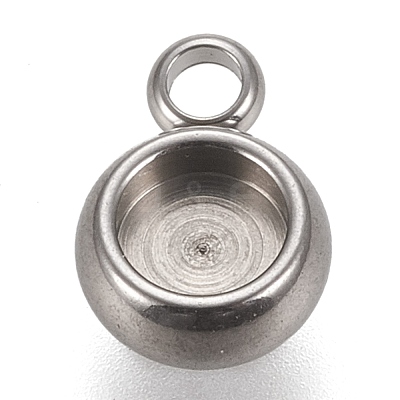 Non-Tarnish 304 Stainless Steel Pendant Cabochon Settings X-STAS-K202-03A-P-1