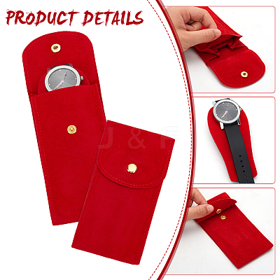 Velvet Watch Packaging Storage Bag AJEW-WH0473-28-1